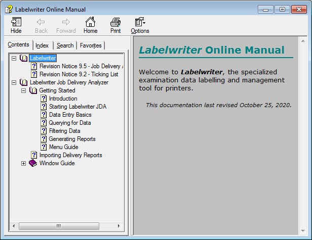 Compiled HTML documentation for the application JDA documentation