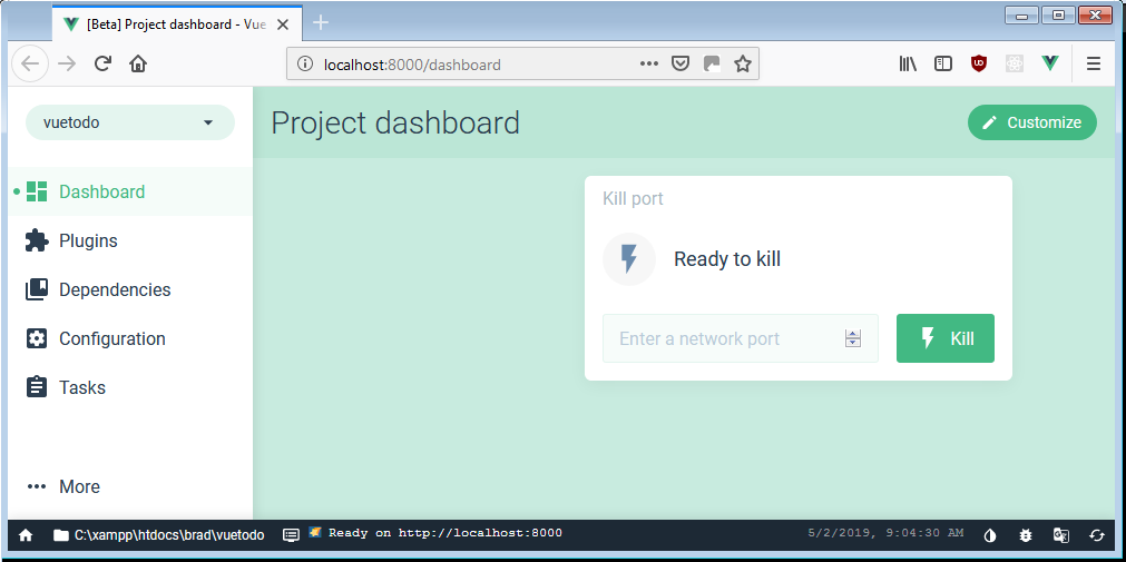 Vue CLI Project Manager GUI